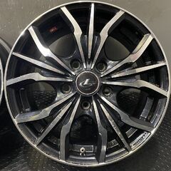 Weds LEONIS LV ウェッズ レオニスLV 社外ホイール 15インチ 4本 6J5HPCD114.3+50 ブラポリ ヴォクシー ノア等　(VHH434)