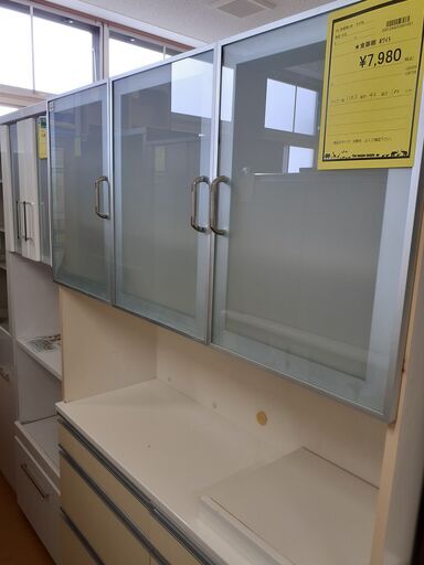 【U2134】★食器棚  ホワイト