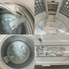 I556 🌈 ジモティー限定価格！ 2022年製の美品♪ AQUA 洗濯機 （5.0㎏） ⭐ 動作確認済 ⭐ クリーニング済
