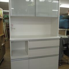 R673 最高級 松家具 壁面キッチンボード、食器棚、幅157cm Used・美品