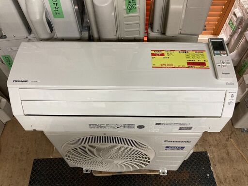 K05436　パナソニック　2018年製　中古エアコン　主に8畳用　冷房能力　2.5KW ／ 暖房能力　2.8KW