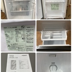 S118 ⭐ AQUA 2ドア冷蔵庫（126L 右開き）22年製 AQR-J13M ⭐ 動作確認済 ⭐ クリーニング済