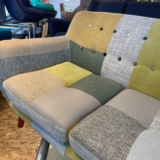 パッチワーク 家具　ソファ2人掛けソファ