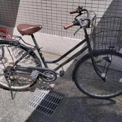 自転車 27インチ SHIMANOギア付き オートライト