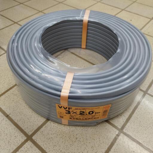 新品未開封　VVFｹｰﾌﾞﾙ3芯2.0㍉　100㍍　巻き