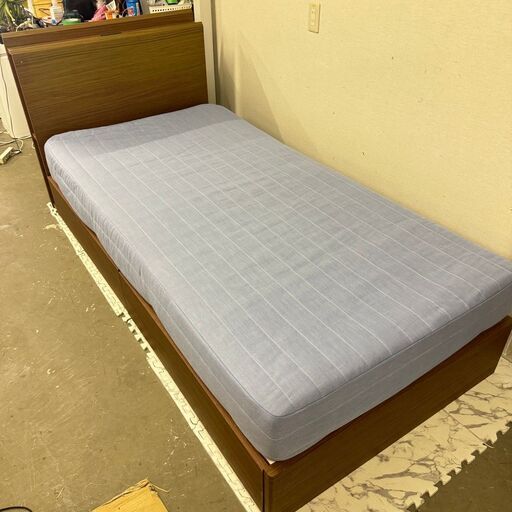 18787  NITORI 引き出し付シングルベッドフレーム   ◆大阪市内・東大阪市他 6,000円以上ご購入で無料配達いたします！◆ ※京都・高槻・枚方方面◆神戸・西宮・尼崎方面◆生駒方面、大阪南部方面　それぞれ条件付き無料配送あり！