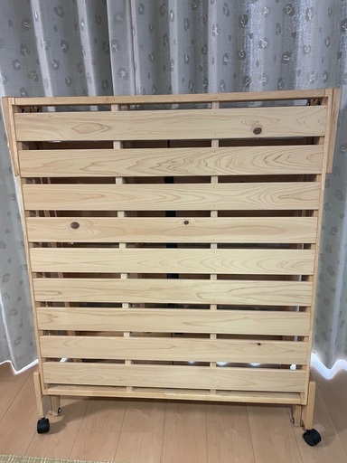 〜決まりました〜中居木工 折りたたみ ひのきスノコベッド