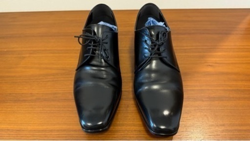【直接引渡限定】メンズ　ウェディングシューズ　黒　ベニルBENIR  26.5cmプレーントゥ