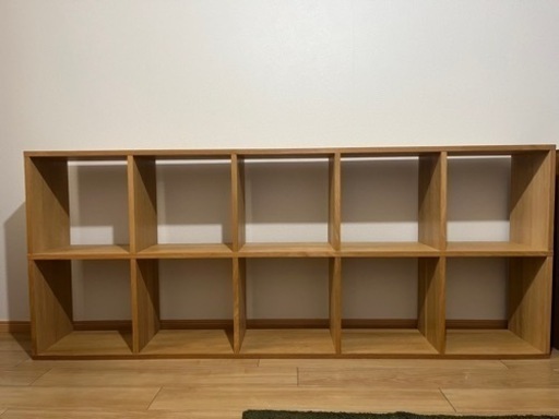 MUJI スタッキングシェルフセット・５段×２列・オーク材