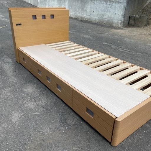 フランスベッド 収納付き ベッドフレーム　家具 ベッド シングルベッド