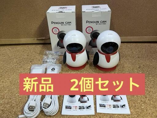 ①新品 ホームセキュリティカメラ 2個 セット　見守りカメラ　ワイヤレス監視 動体検知 PENGUIN CAM (120)