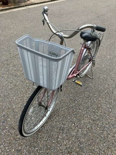 自転車　ママチャリ　24cm   ピンク