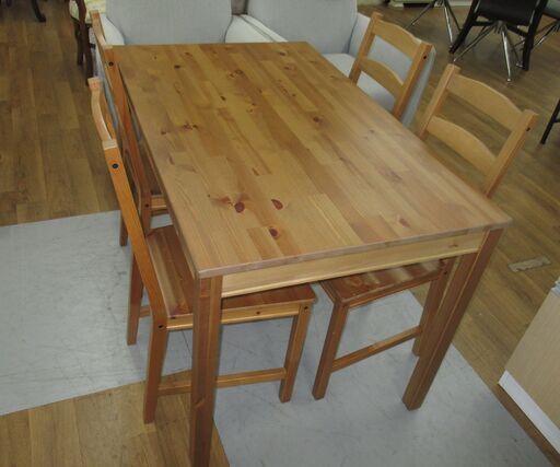 R536 IKEA JOKKMOKK ヨックモック テーブル＆チェア4脚, アンティークステインUsed
