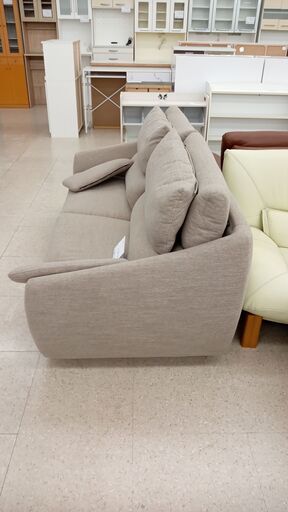 ローソファ 『Olson オルソン』幅170cm グレージュ - 2.5人掛け