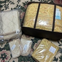 未使用 西川産業 ダブルサイズ用 布団6点セット 羽毛掛布団 布団カバー他 未使用 西川産業 ダブルサイズ用 布団6点セット 羽毛掛布団 布団カバー他