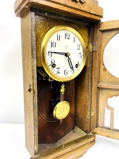 稀少】TRADE MARK M トレードマーク ゼンマイ式 振り子時計  