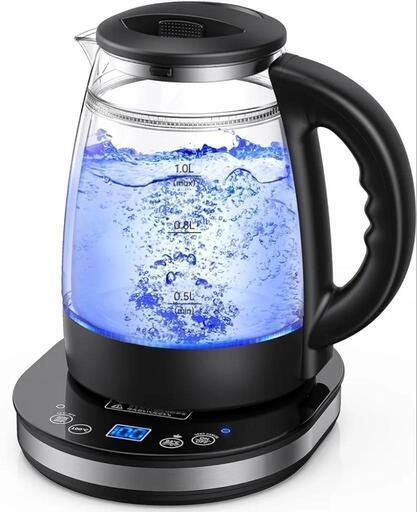 電気ケトル ガラス 1.0L家電 キッチン家電 電気ポット