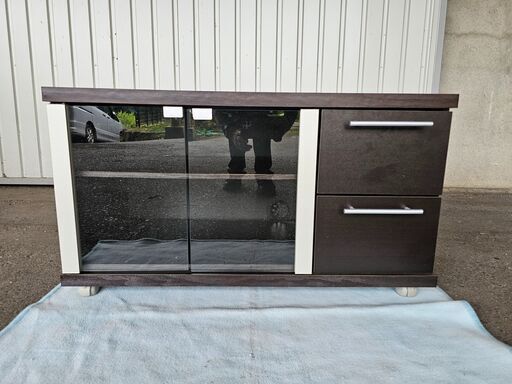 テレビボード　引き出し付き　TVボード　ダークブラウン　サイズ約89×44cm高さ50cm　ek-485ged