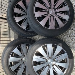 18インチ×7.5J PCD114.3/5穴 タイヤ&ホイールの4本セット。