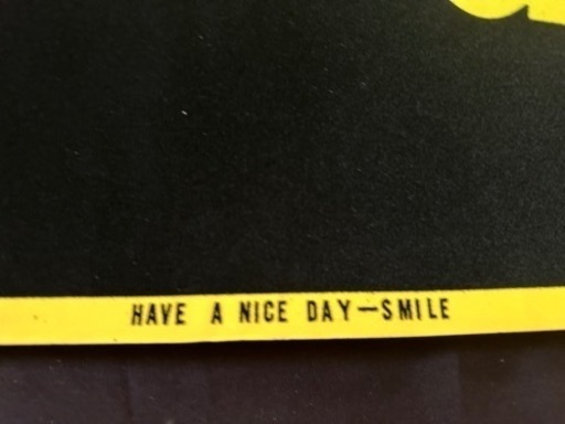 1971 vintage Have A Nice Day ブラックライトポスター 1971 vintage Have A Nice Day ブラックライトポスター