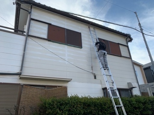 ハシゴ　2本　大と小　外壁塗装