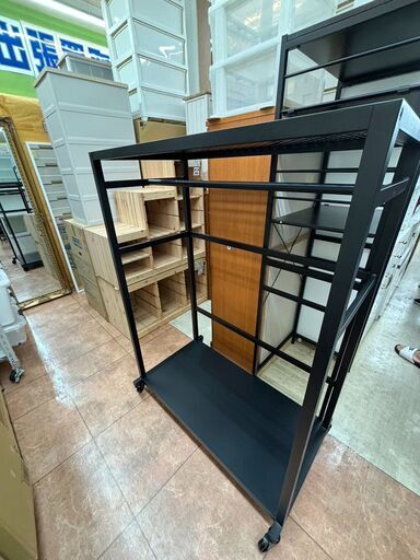 9/18 値下げIKEA/イケア収納ユニットRAVARORハンガーラックキャスター付きオシャレ棚982
