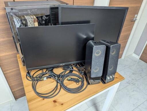 ゲーミングPC i5-7600k GTX1070 デュアルモニター付き