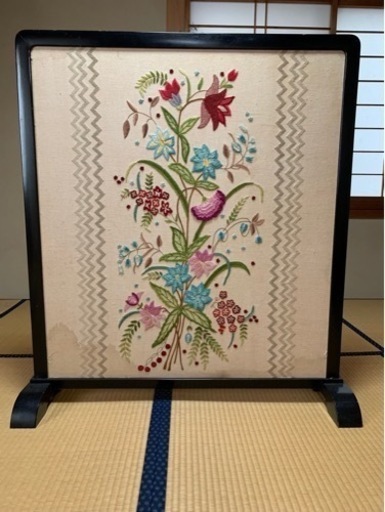 蔵出し 中国刺繍 屏風 衝立 花鳥 中国美術 清時代 民国時代 【公式通販】