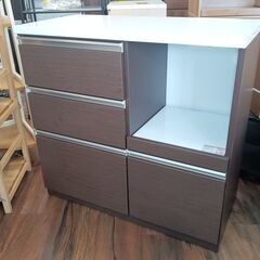 キッチンカウンター ダークブラウン サイズ（約）幅89.5×奥42.5