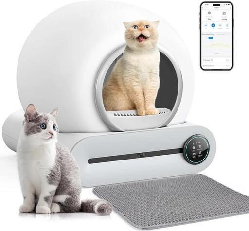 猫 トイレ自動 スマホアプリ管理 最新猫用トイレモデル 全自動猫トイレ 静音 多頭飼い 自動猫トイレ 消臭 除菌 猫砂 自動掃除 飛び散り防止 専用APP IOS/Android対応 日本語説明書付 猫トイレ 大型\n\n