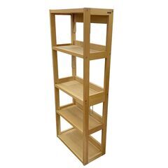 24C449_ジC Karimoku カリモク 書棚 Model QT2175ME オーク材 家具 ブックシェルフ インテリア 中古