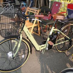 美品　激安　使用少　21テクノロジー　26インチ　折りたたみ式　電動アシスト自転車　AO260　ALL-ONE　カラー：マットオリーブ　