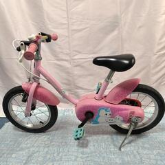 デカトロン　子供　自転車 14インチ ヘルメット・膝肘プロテクタ...