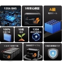 受け渡し予定あり　新品未使用　12V 100Ah リン酸鉄リチウムイオンバッテリー