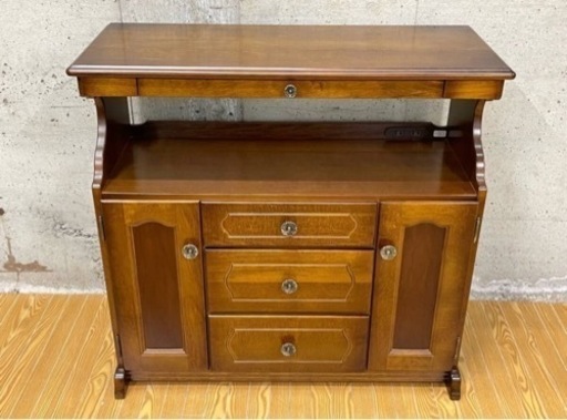 カリモク家具 karimoku コロニアル キャビネット 電話台 FAX台 収納棚