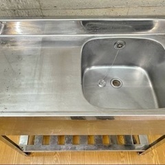 一槽シンク 作業台 流し台 ステンレス流し キッチン 洗い場 業務用 台所 流し シンク 厨房用品 厨房設備 店舗設備 キッチン用品