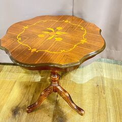 家具 生活家具 象嵌コーヒーテーブル アンティーク ブラウン
