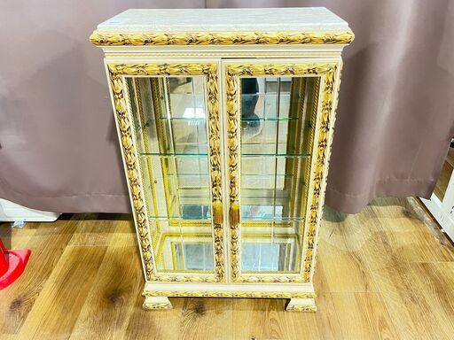 家具 生活家具 PANDA CORNICI　飾り棚　３段　ホワイト×ゴールド
