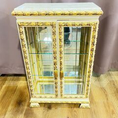 家具 生活家具 PANDA CORNICI 飾り棚 3段 ホワイト×ゴールド