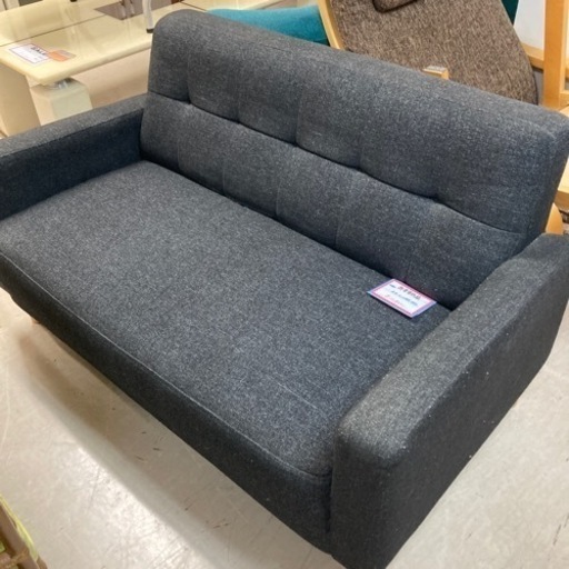 【セール開催中】USED2人掛けコンパクトソファ　布製