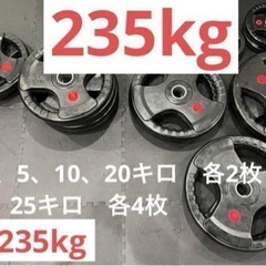 235kg】ラバープレート オリンピック Φ50mm