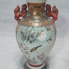 骨董品 【九谷焼】 花瓶 壺 ツボ ◐サイズ 約 高さ36 太い径18 ☆画像