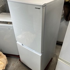 『付け替え両開き』2021年製SHARPノンフロン2ドア冷蔵庫152L/ホワイト