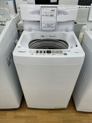 【ドリーム川西店御来店限定】 ハイセンス 洗濯機 HW-E4504 4.5ｋｇ 2021年製 動作確認／クリーニング済み 【200146255601748】