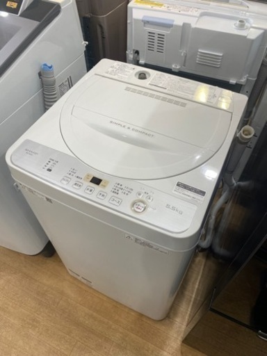 【1】SHARP 5.5kg  洗濯機　19年製　0716-12