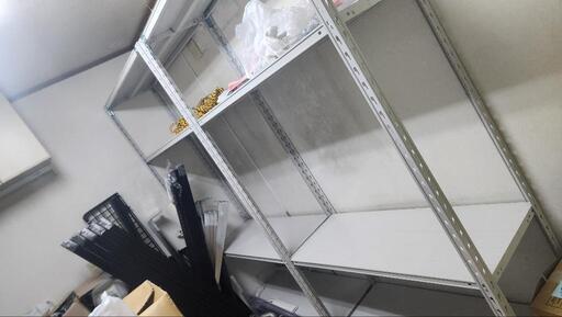 大型物置 スチールラック什器 3段 × 2台 幅1200mm×奥行450mm×2100mm