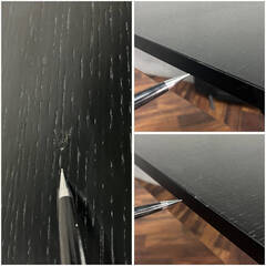 🔷🔶🔷WY13/19 USMハラー Haller テーブル ミーティング デスク オフィス オーク ダイニングテーブル ブラック 黒 W125cm ★直接引取歓迎〇　🔷🔶🔷