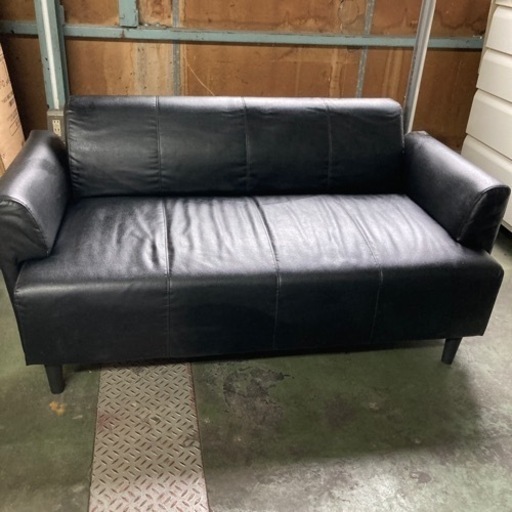 IKEA 2人掛けソファ KIVIK 幅186 合皮 ブラック 家具 B059 KIVIK シーヴィク 2人掛けソファ, グラン/ボームスタード ブラック - IKEA