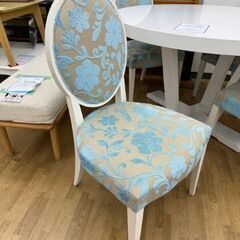 【ドリーム川西店御来店限定】  ダイニングセット ホワイト/ブルー H720×W1200×D1200 クリーニング済み 【20012565255600141】