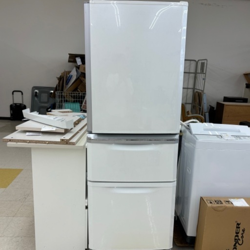 桐生店【現状品】j7-26 冷凍冷蔵庫 MITSUBISHI 三菱 MR-C34E-W 2020年製